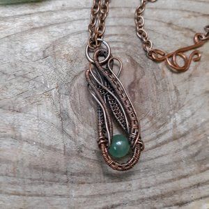 Jade Wire Weave Necklace